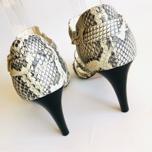 Via Spiga Hilda Snake Embossed T-Strap Sandal - Picture 10 of 14